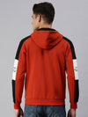 Men Hooded Solid Orange Sweatshirt-LBR1529-Orange