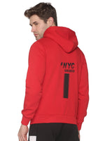 Men Printed Red Sweatshirt-LBR1531-Red