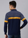 Men Colourblocked Multi Sweatshirt-LBR1555-Yellownavy