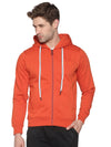 Men Solid Orange Sweatshirt-LBR1570-Orange