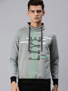 Men Hooded Graphic Print Grey Sweatshirt-LBR1904-Grey