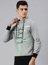 Men Hooded Graphic Print Grey Sweatshirt-LBR1904-Grey