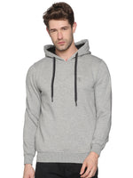 Men Solid Grey Sweatshirt-LBR1995-Grey