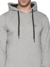 Men Solid Grey Sweatshirt-LBR1995-Grey