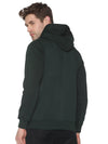 Men Solid Green Sweatshirt-LBR1996-Darkgreen