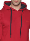 Men Solid Red Sweatshirt-LBR1996-Red