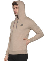 Men Solid Beige Sweatshirt-LBR1997-Beige