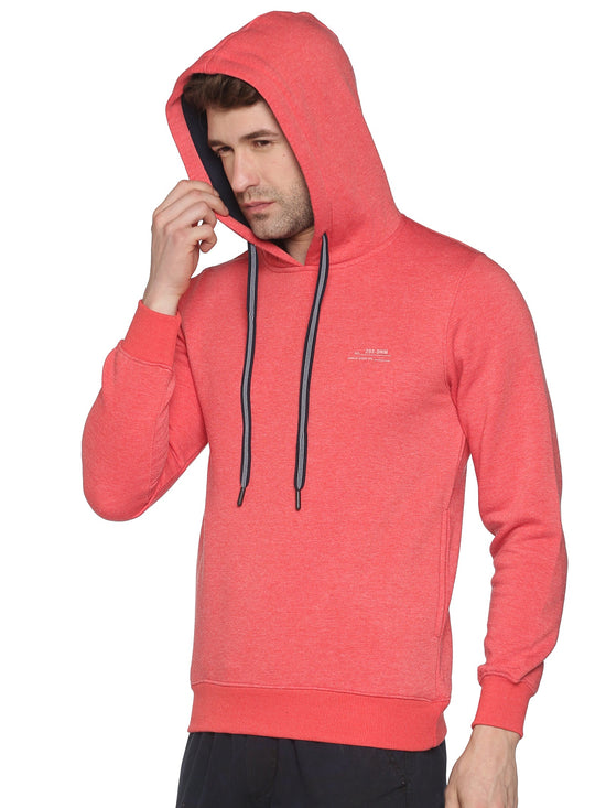 Men Solid Pink Sweatshirt-LBR1998-Pink