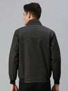 Men Self Design Black Sporty Jacket-LBR224-Black