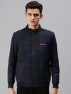 Men Solid Blue Sporty Jacket-LBR270-Navy