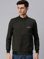 Men Checked Green Sporty Jacket-LBR270-Olive