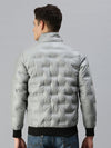 Men Solid Grey Padded Jacket-LBR722-Grey