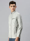 Men Solid Grey Jacket-LBR798-Lightgrey