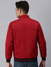 Men Solid Maroon Open Front Jacket-LBR901-Maroon