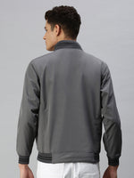 Men Solid Black Open Front Jacket-LBR905-Black