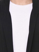 Rigo Black Open Long Cardigan Full Sleeve Shrug For Men