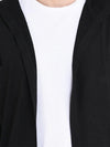 Rigo Black Hooded With Bottom Detailing Cardigan -Full