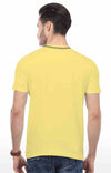 Huetrap Yellow Mens Short Sleeve Graphic Printed Tshirt-HT16MKGRAYLW00314