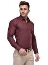 Hangup Men Standard Solid Shirts-SolidL1Maroon