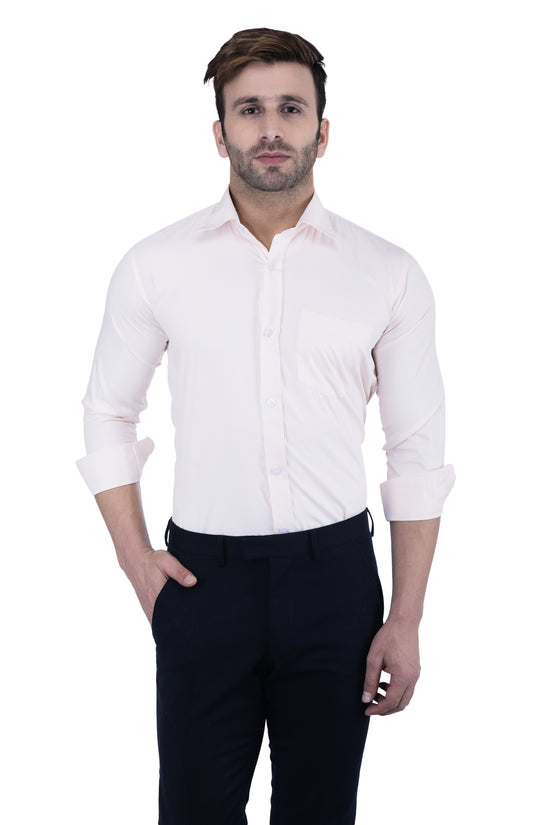 Hangup Men Standard Solid Shirts-SolidC3BPink