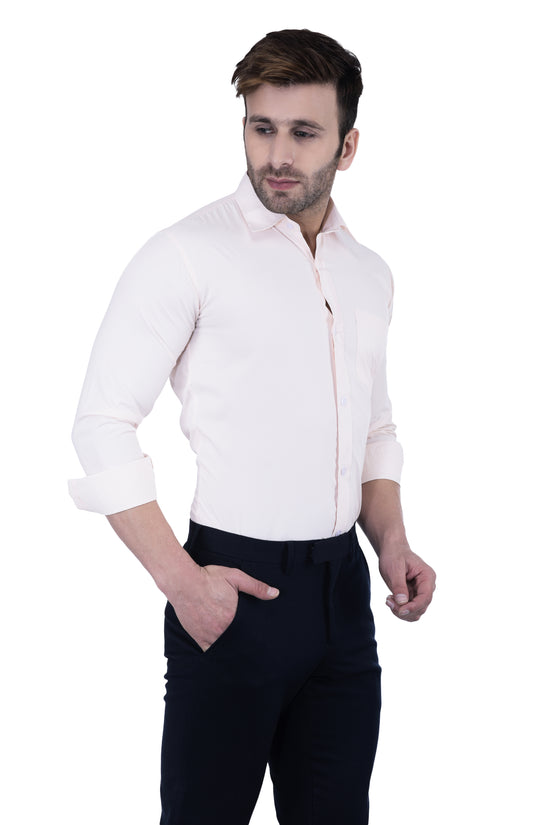 Hangup Men Standard Solid Shirts-SolidC3BPink