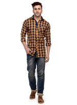 Hangup Men Slim Checkered Shirts-LMShirtSPCasualCheck6002