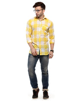 Hangup Men Slim Checkered Shirts-LMShirtSPCasualCheck8002