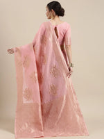 Sareemall Pink Woven Women Saree-LNJCQ09H