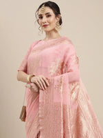 Sareemall Pink Woven Women Saree-LNJCQ09H