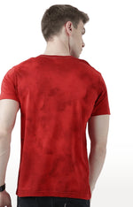 Huetrap Red Mens Short Sleeve Graphic Printed Tshirt-HT17MKGRARED00310