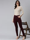 Women Solid Skinny Fit Burgundy Jegging-LT-J-1870-Burgundy