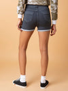 Women Solid Grey Denim Shorts-LT-S-264-Grey