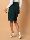 Women Solid Green Pencil Skirt-LT-SKT-102219-Green