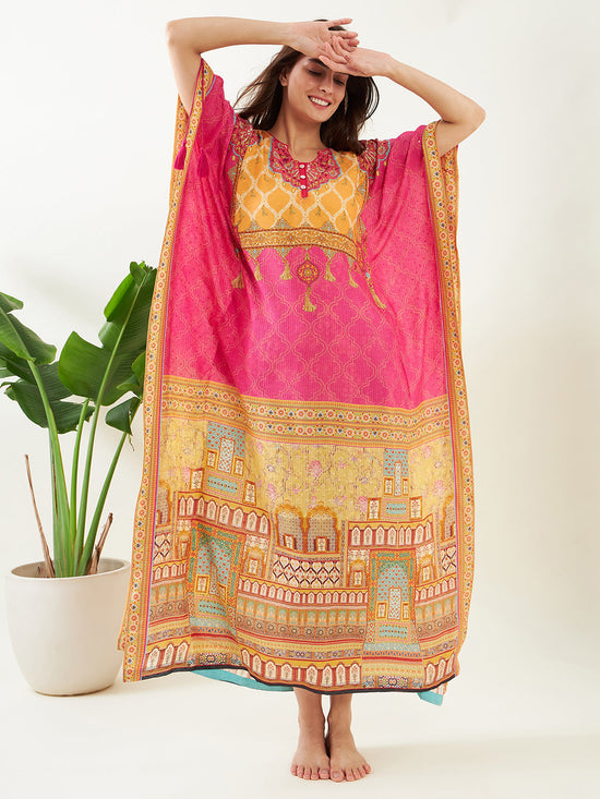 Pink Mughal Majesty Kaftan