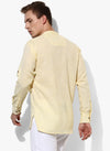 Hangup Men Slim Solid Men's Indian Wear-LemonKurta