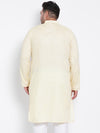 Hangup Men Standard Solid Men's Indian Wear-Lemon_Linen_OnlyLongKurta