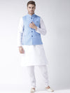 Hangup Men Standard Solid Men's Indian Wear-LinenBasketDARKBLUE