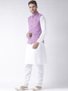 Hangup Men Standard Solid Men's Indian Wear-LinenBasketDARKPurple