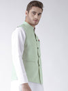 Hangup Men Standard Solid Men's Indian Wear-LinenBasketGreen