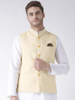 Hangup Men Standard Solid Men's Indian Wear-LinenBasketLemon