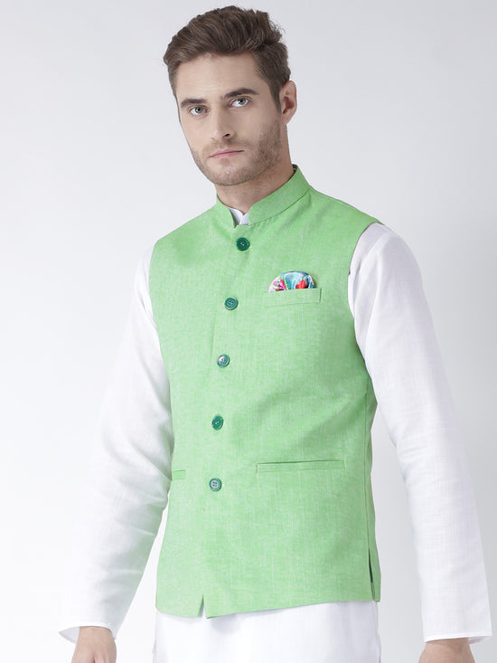 Hangup Men Standard Solid Men's Indian Wear-LinenBasketParrot