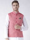 Hangup Men Standard Solid Men's Indian Wear-LinenBasketRed