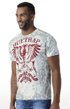 Huetrap White Mens Short Sleeve Graphic Printed Tshirt-HT15MKGRAOFW00122