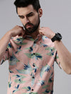 Men Spread Collar Printed Mauve Shirt-Lovisprint-1025-Mauve