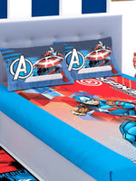 Marvel Legendary Captain America Cotton Double Bedsheet Set- King Size-MAR-03-216-D