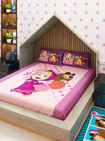 Athom Living Mash and The Bear So Cool Cotton Double Kids Bedsheet Set 180 TC 274x274 cm-MAS-03-231-D