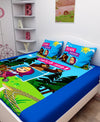 Athom Living Friends Forever Masha and The Bear Digital Printed Cotton Kids Double Bedsheet 270x270 cm with 2 Pillow Cover-MAS-03-241-D