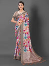 Saree Mall Women's Manipuri  Beige Printed Designer Saree With Blouse Piece-MGP101