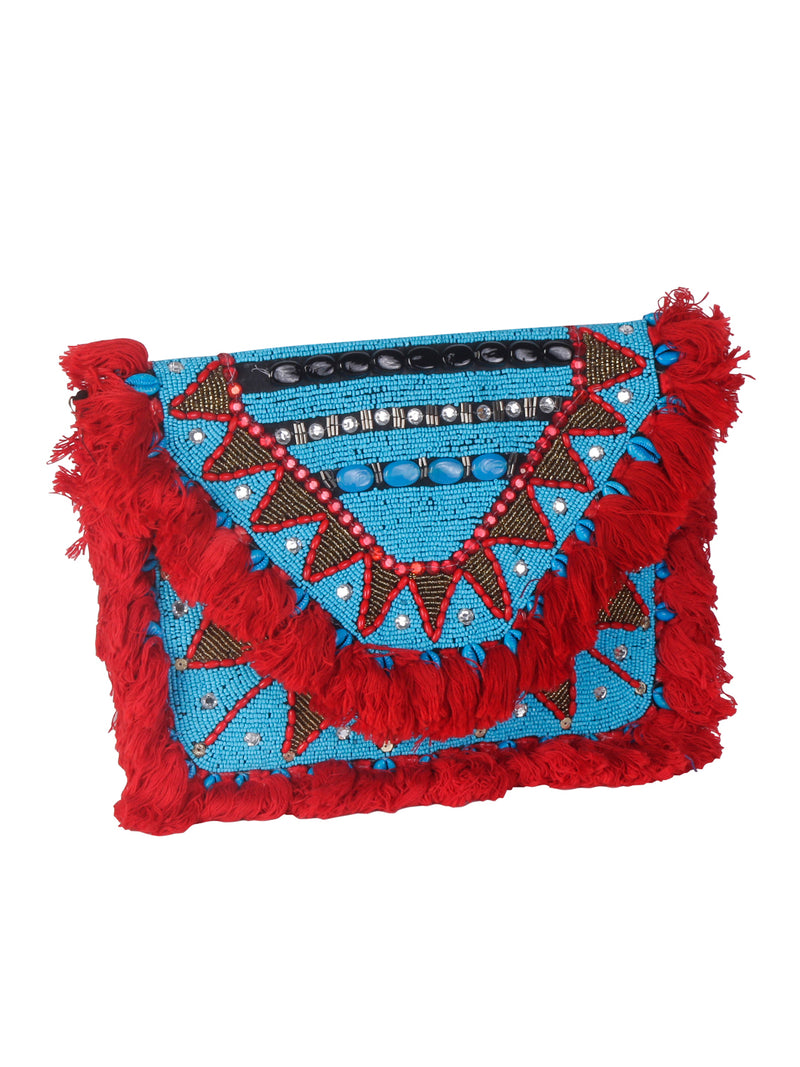 Red Women Potli Clutch Bag For All Occassions By Maheen