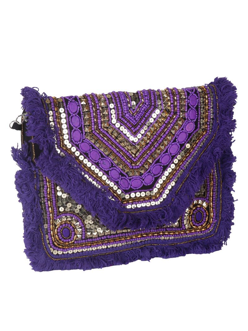Purple Women Potli Clutch Bag For All Occassions By Maheen
